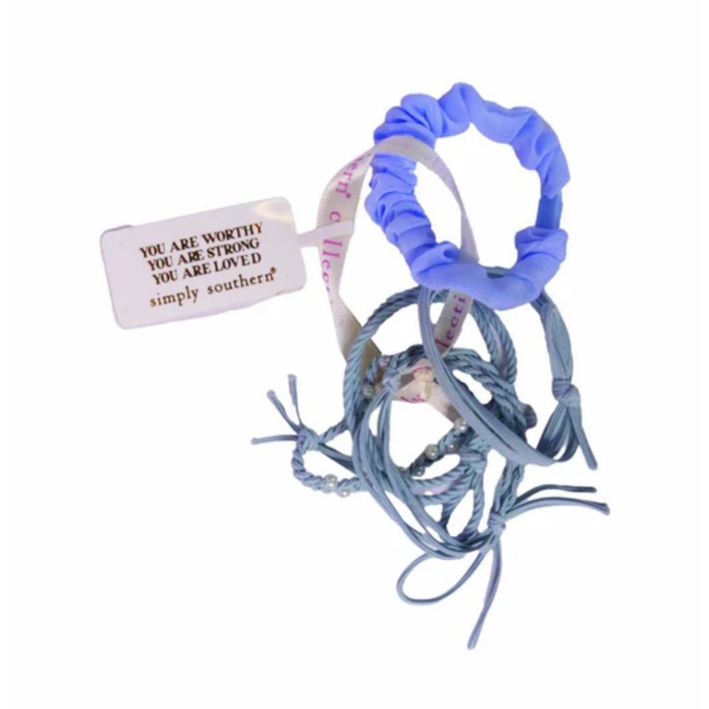 NWT Simply Southern Blue Hair Tie Set of 5